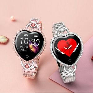 Luxury Lady Watch Fashion Diamond Heart Shape Smar